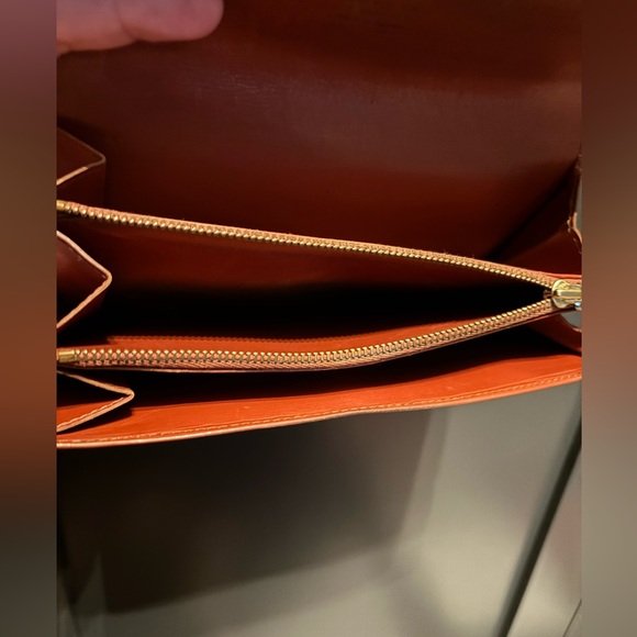 Louis Vuitton Pochette Portemonnais Epi Leather Brown Long Wallet - Picture 8 of 9